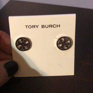 Tory Burch Silver Logo Studs